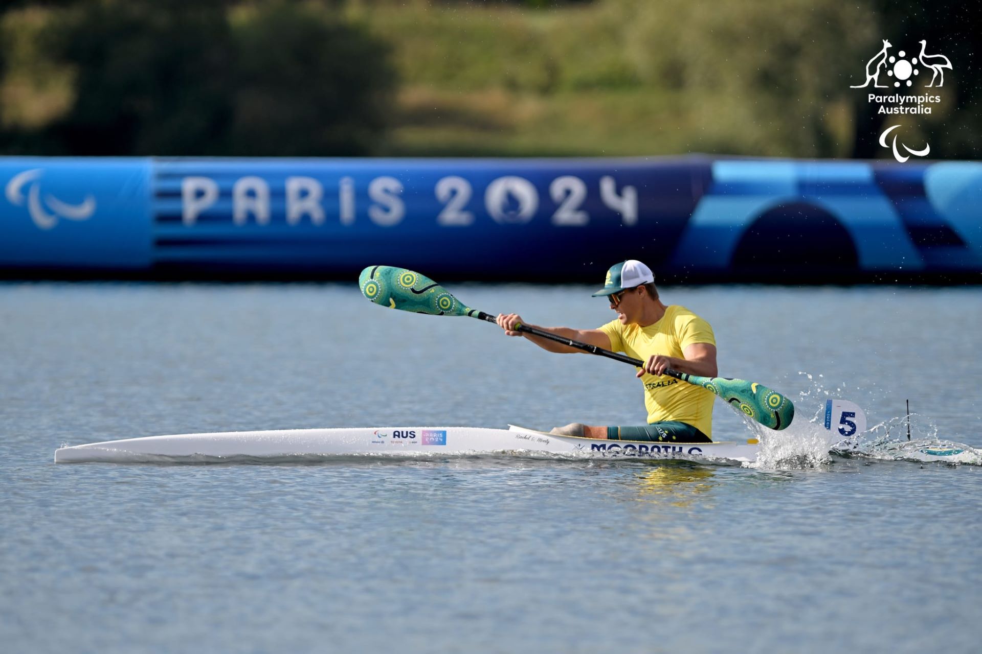 Curtis McGrath competes in the KL2 Heats at the Paris 2024 Paralympic Games