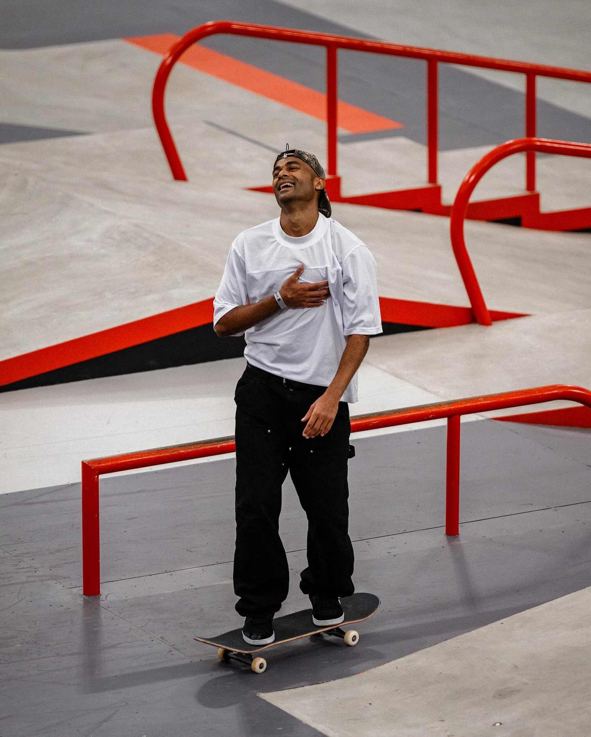 QAS supported skateboarder and Gen2032 Graduate, Tommy Fynn, placed fifth in the Men's SLS Competition in Sydney. Photo: Street League Skateboarding.